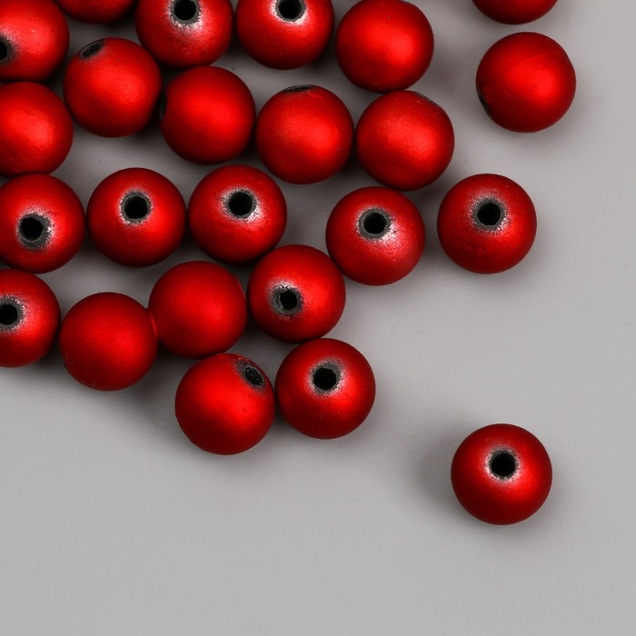 Бусины для творчества пластик "Тёмно-красный" d=1,2 см набор 500 гр