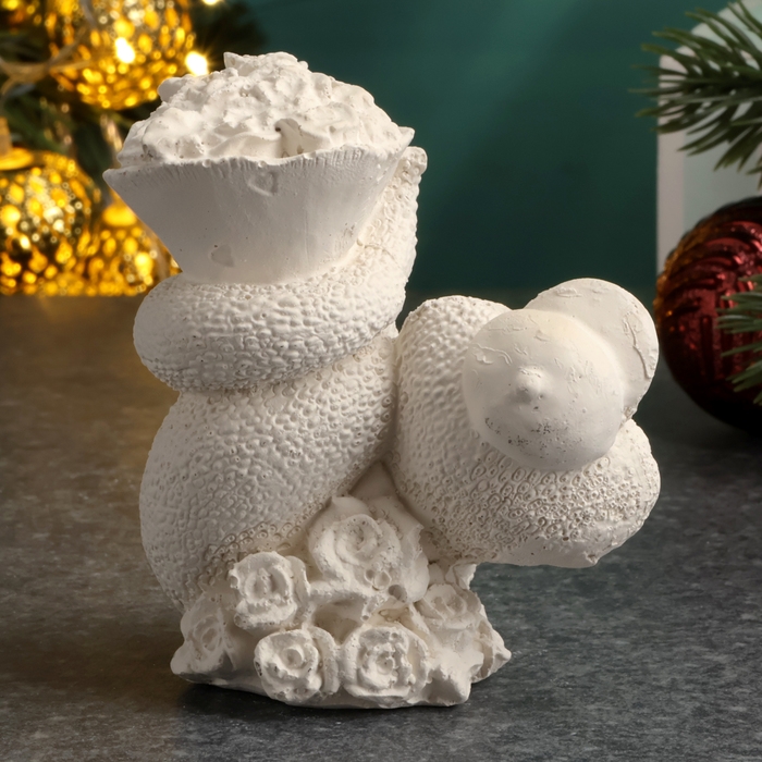 Новый год. Символ 2025. Фигура для раскраски  Новый год. Символ 2025. Фигура для раскраски "Змея с цветами", 7х7х5см