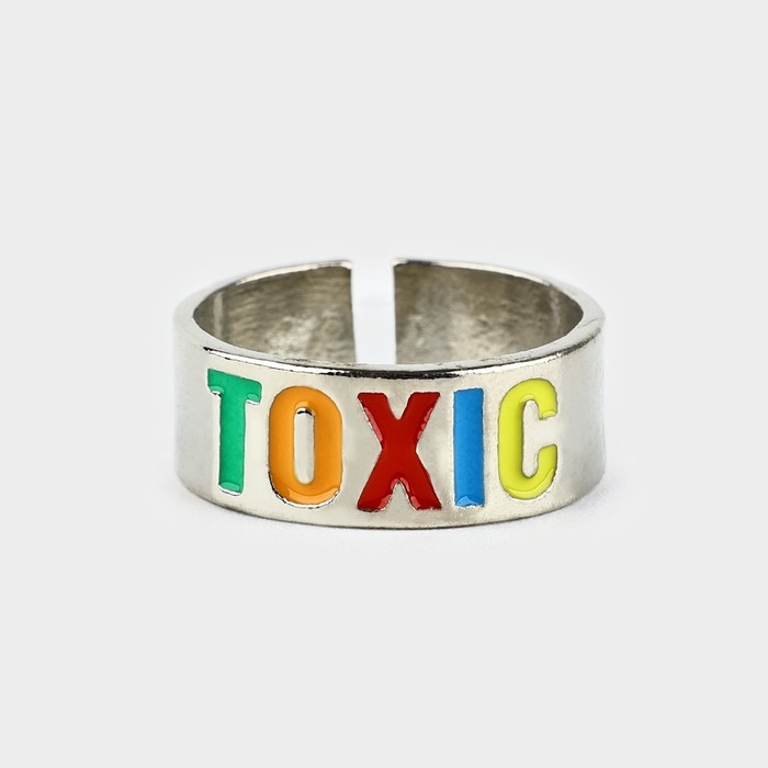 Кольцо металлическое «TOXIC», 1.7 cм Кольцо металлическое «TOXIC», 1.7 cм