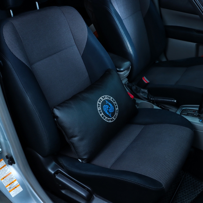 Подушка автомобильная МАТЕХ ЗНАКИ ЗОДИАКА LINE, РЫБЫ, 45 х 28 х 12 см, черный Подушка автомобильная МАТЕХ ЗНАКИ ЗОДИАКА LINE, РЫБЫ, 45 х 28 х 12 см, черный