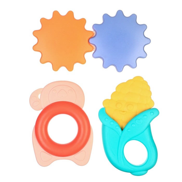 Набор погремушек с прорезывателем «Овощной МИКС, Крошка Я», 3 шт Набор погремушек с прорезывателем «Овощной МИКС, Крошка Я», 3 шт