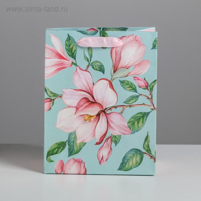 Пакет подарочный ламинированный вертикальный, упаковка, «Магнолия», MS 18 х 23 х 10 см Пакет подарочный ламинированный вертикальный, упаковка, «Магнолия», MS 18 х 23 х 10 см