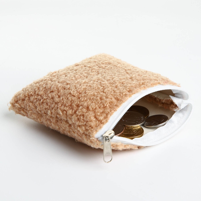 Кошелёк на молнии, цвет бежевый Кошелёк на молнии, цвет бежевый