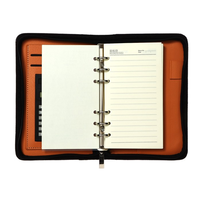 Органайзер на кольцах А6, 96 листов в линейку, на молнии с 3-х сторон, кожзам, МИКС Органайзер на кольцах А6, 96 листов в линейку, на молнии с 3-х сторон, кожзам, МИКС