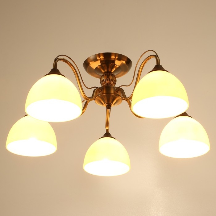 Люстра Люстра "Элейна" 5хЕ27 40Вт бронза 50х50х28 см BayerLux
