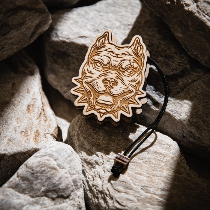 Подвеска автомобильная Grand Caratt Питбуль, дерево, войлок Подвеска автомобильная Grand Caratt Питбуль, дерево, войлок