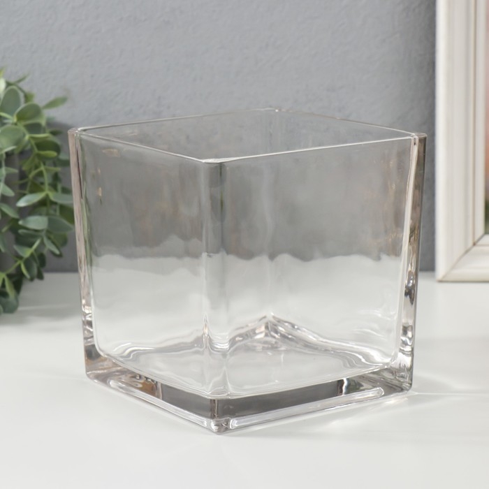Подсвечник стекло на 1 свечу Подсвечник стекло на 1 свечу "Квадратный" прозрачный 15х15х15 см