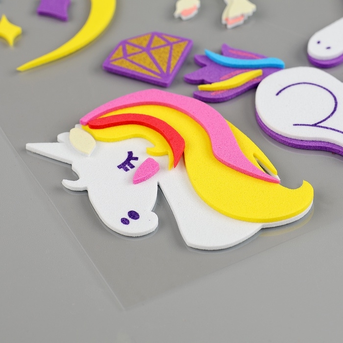 Набор наклеек из EVA  Набор наклеек из EVA "Единороги", 11 шт