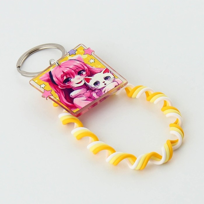 Брелок для ключей детский шнурок «Счастливая», 15 х 6 см Брелок для ключей детский шнурок «Счастливая», 15 х 6 см