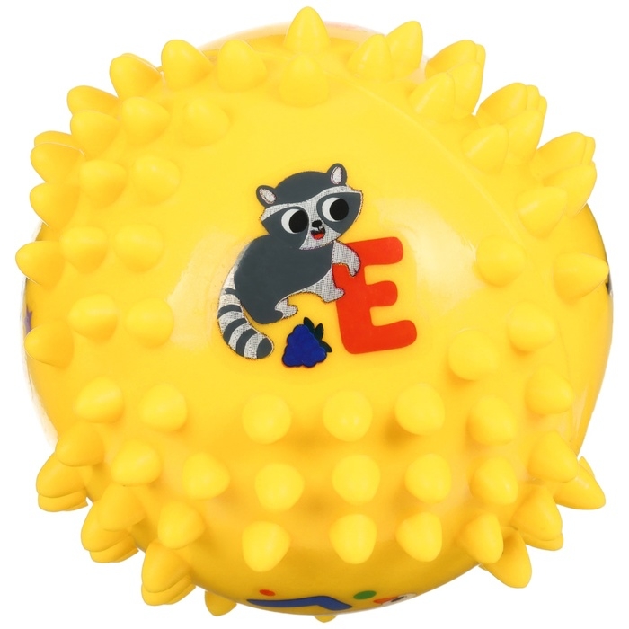 Развивающий тактильный мячик  Развивающий тактильный мячик "Ежик", диаметр 9 см, с пищалкой, в пакете, Крошка Я