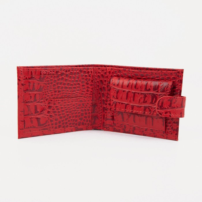 Кошелёк женский на кнопке, цвет красный Кошелёк женский на кнопке, цвет красный