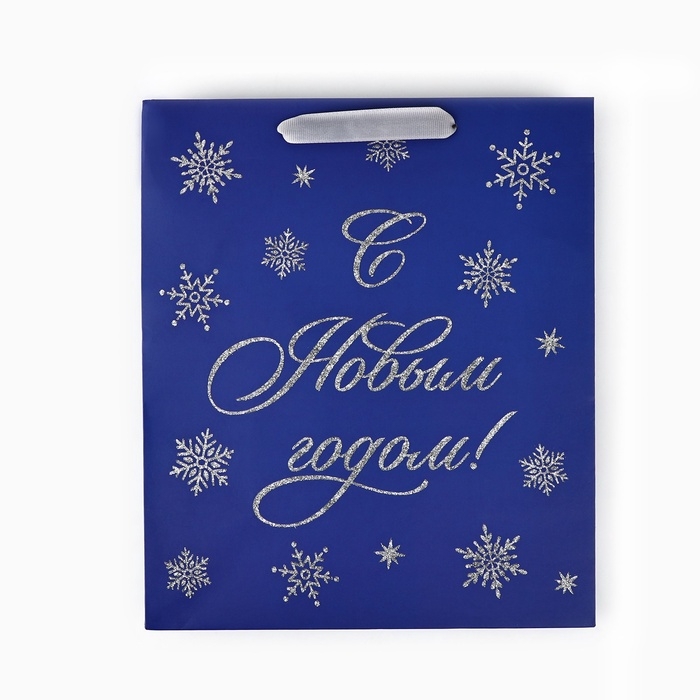 Пакет подарочный новогодний ламинированный «С Новым годом», глиттер, ML 23 х 27 х 11.5 см, Новый год Пакет подарочный новогодний ламинированный «С Новым годом», глиттер, ML 23 х 27 х 11.5 см, Новый год