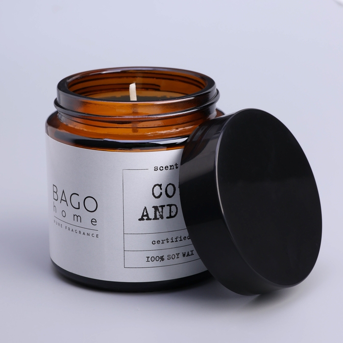 Свеча ароматическая в банке  Свеча ароматическая в банке "Хлопок и лилия", совый воск, 88 г