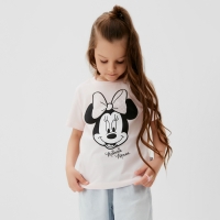 Футболка детская Disney "Minnie Mouse", рост 98-104 (30), розовый МИКС