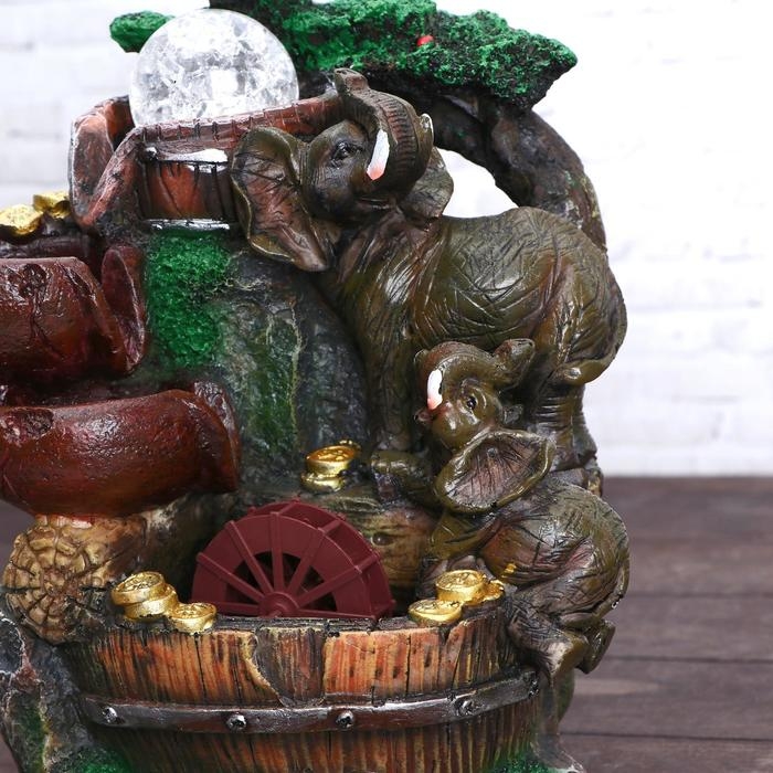 Фонтан "Довольный слон" 19х27 см (с подсветкой)