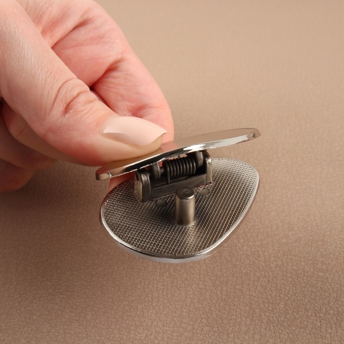 Застёжка для сумки, 4,8 × 3,5 см, цвет жемчужный серебряный Застёжка для сумки, 4,8 × 3,5 см, цвет жемчужный серебряный