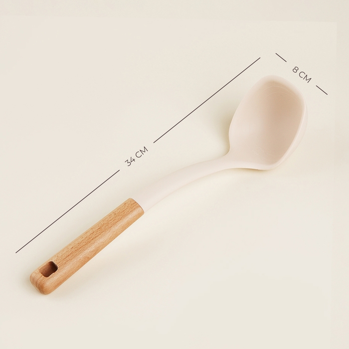 Половник SL Home, с разметкой 30/60 мл, 34×8×7,5 см, цвет бежевый Половник SL Home, с разметкой 30/60 мл, 34×8×7,5 см, цвет бежевый