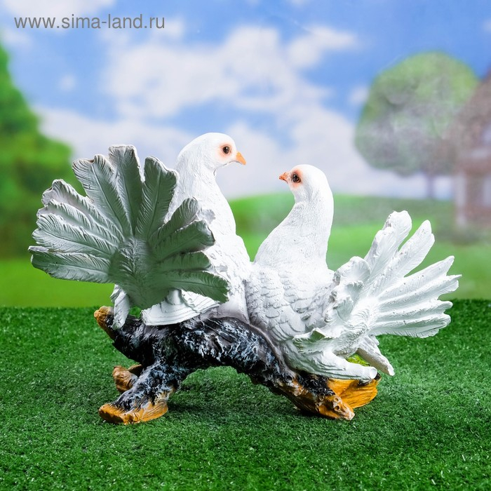 Садовая фигура Садовая фигура "Голуби на коряге" 18х37х25см