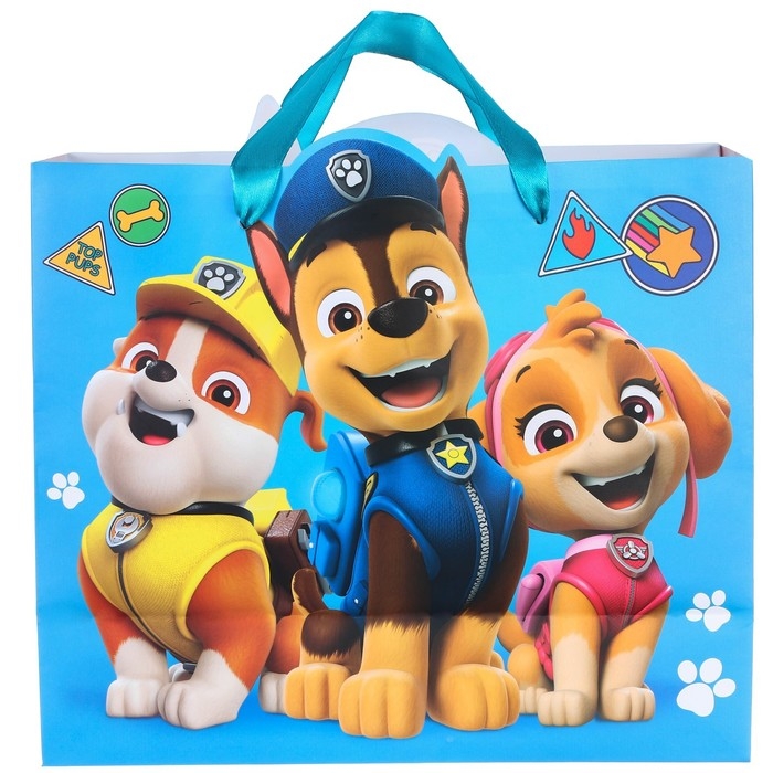 Пакет подарочный, 23х27х11 см, упаковка, Щенячий патруль Пакет подарочный, 23х27х11 см, упаковка, Щенячий патруль