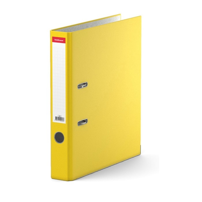 Папка-регистратор А4, 50 мм, ErichKrause Standard, бумвинил, с этикеткой на корешке, нижний металлический кант, желтая Папка-регистратор А4, 50 мм, ErichKrause Standard, бумвинил, с этикеткой на корешке, нижний металлический кант, желтая