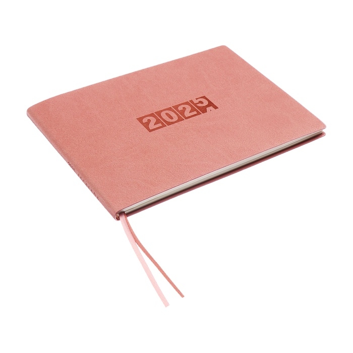Еженедельник датированный 2025 года, 181х127 мм, 64 листа ESCALADA, мягкая обложка из искусственной кожи, блинтовое тиснение, кремовый блок 70 г/м², розовый Еженедельник датированный 2025 года, 181х127 мм, 64 листа ESCALADA, мягкая обложка из искусственной кожи, блинтовое тиснение, кремовый блок 70 г/м², розовый