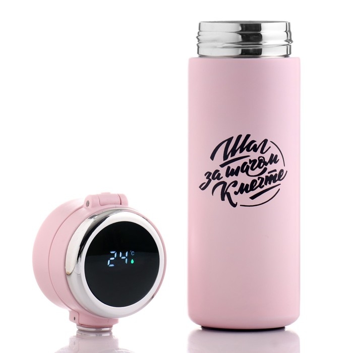 Термоc, 400 мл, Simple "Мечта", сохраняет тепло 8 ч, термометр, 20.5 х 6.3 см