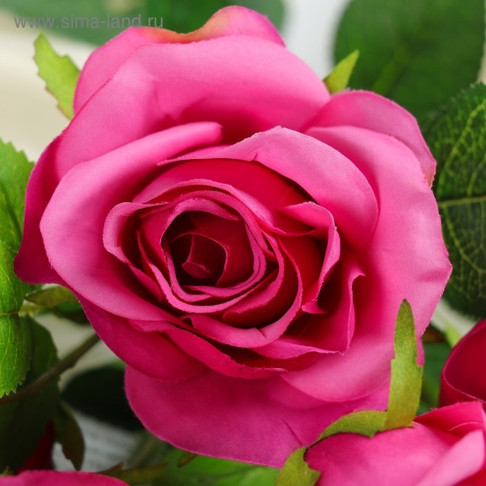 Цветы искусственные Цветы искусственные "Розочки кустовые" 8х65 см, малиновый