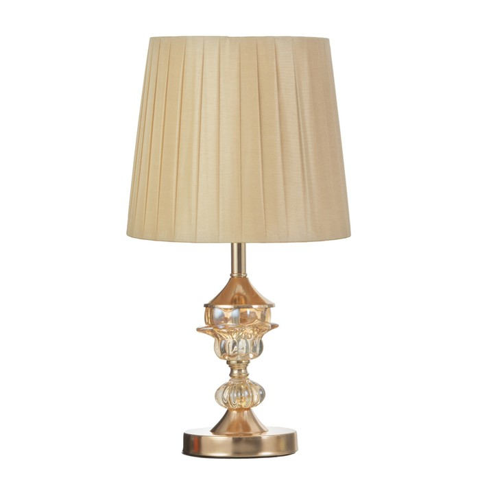 Лампа настольная с подсветкой  Лампа настольная с подсветкой "Адорно" 1х40Вт Е27 золото 24х24х43 см RISALUX
