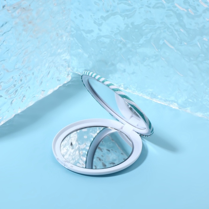 Зеркало складное (2) б/увел ГЕОМЕТРИЯ d7.5см пластик/бумага полосы пакет QF Зеркало складное (2) б/увел ГЕОМЕТРИЯ d7.5см пластик/бумага полосы пакет QF