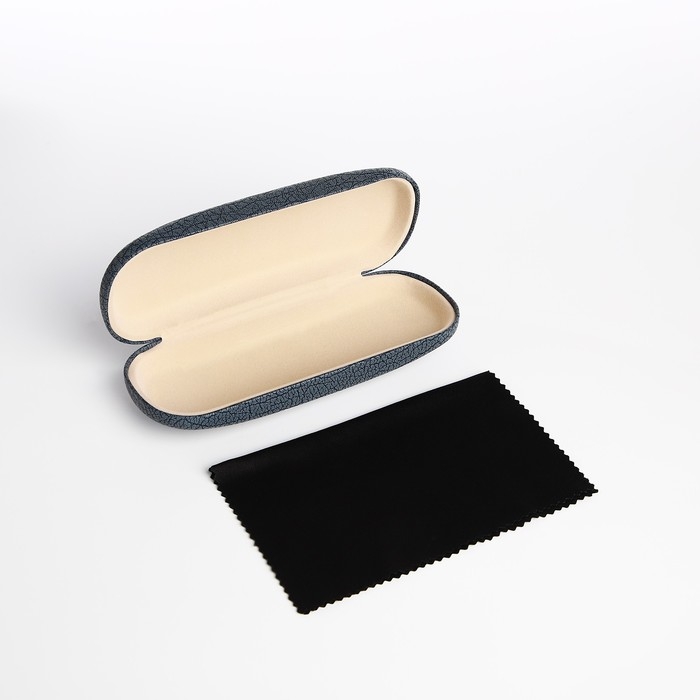 Футляр для очков на хлопушке, длина 16 см, цвет серый Футляр для очков на хлопушке, длина 16 см, цвет серый