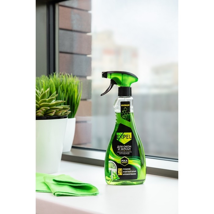Средство для мытья стекол и зеркал Expel, мята, антидождь, 450 мл Средство для мытья стекол и зеркал Expel, мята, антидождь, 450 мл