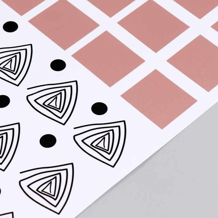 Наклейка пластик интерьерная цветная Наклейка пластик интерьерная цветная "Геометрия: точки и квадраты" 30х90 см