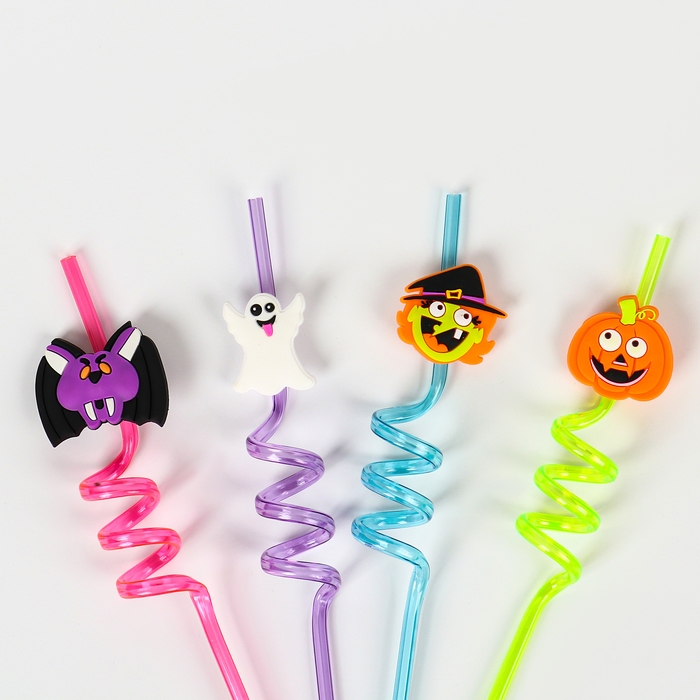 Трубочки для коктейля «Монстрики», в наборе 4 штуки