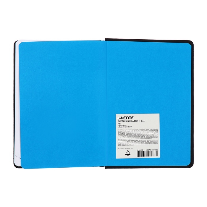 Ежедневник датированный 2025 года, deVENTE. Flag, B5 168 листов, deVENTE. Duo, твердая обложка кожзам с поролоном, шелкография, перфорация, ляссе, блок 70 г/м2 Ежедневник датированный 2025 года, deVENTE. Flag, B5 168 листов, deVENTE. Duo, твердая обложка кожзам с поролоном, шелкография, перфорация, ляссе, блок 70 г/м2