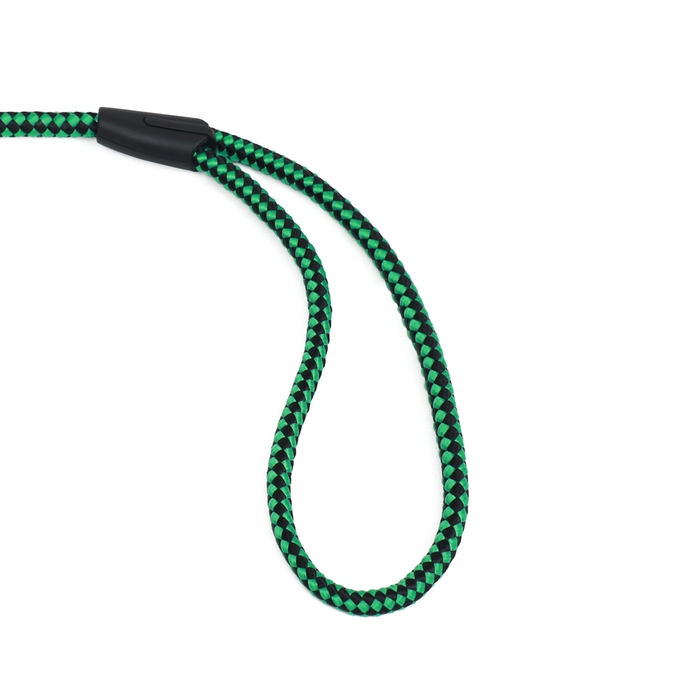 Ринговка с вертлюгом,150 х 0,6 см, чёрно-зелёная Ринговка с вертлюгом,150 х 0,6 см, чёрно-зелёная