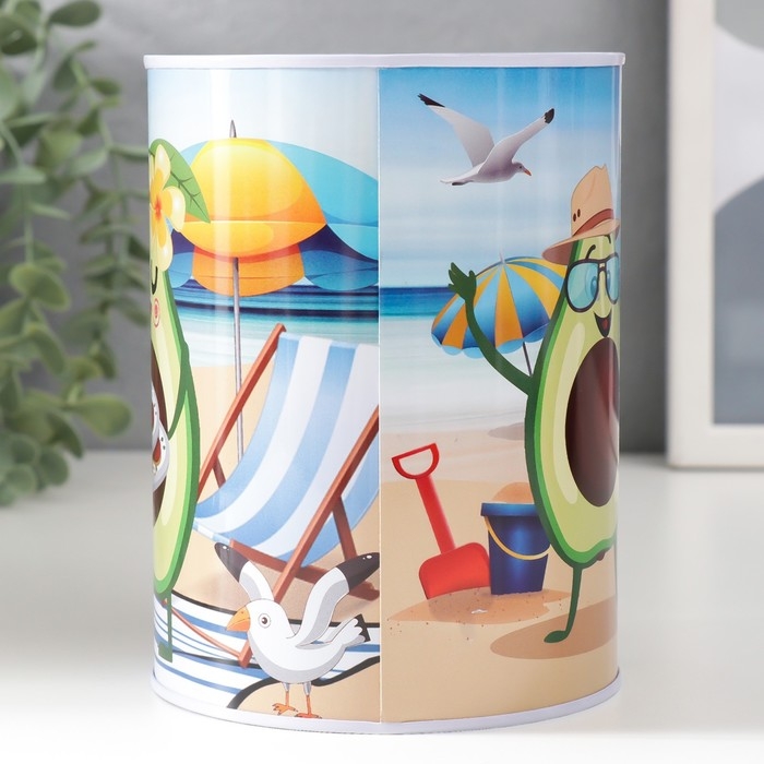 Копилка металл Копилка металл "Авокадо на отдыхе" МИКС 10х10х15 см