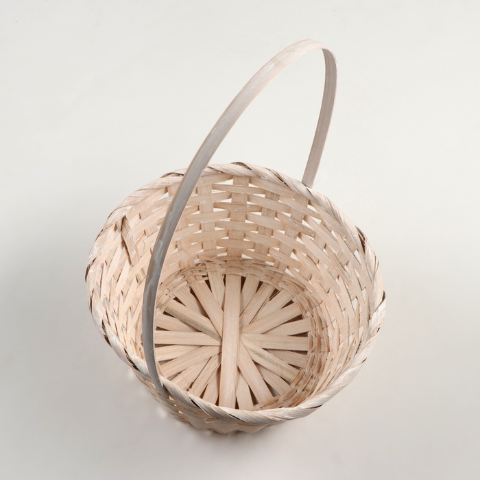 Набор корзин плетеных, D16xH10/32см, D18xH10/34см, D21xH10/36см, 3шт, бамбук, белый Набор корзин плетеных, D16xH10/32см, D18xH10/34см, D21xH10/36см, 3шт, бамбук, белый