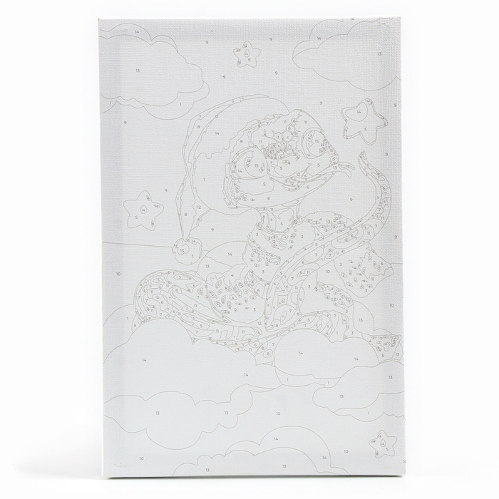 Картина по номерам на новый год на холсте с подрамником «Змея со звёздочкой», 20 х 30 см, символ года 2025 Картина по номерам на новый год на холсте с подрамником «Змея со звёздочкой», 20 х 30 см, символ года 2025