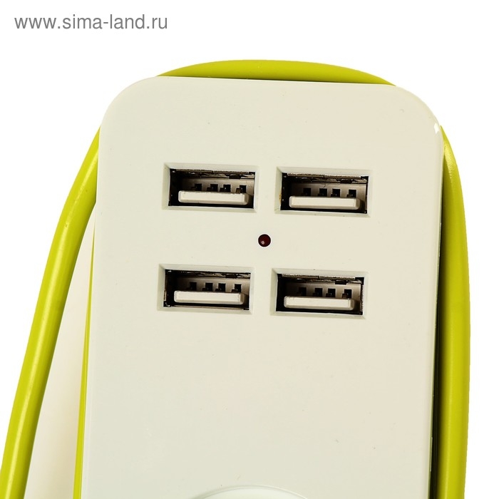 Удлинитель Uniel, 1 розетка, 1.5 м, без з/к, 4 USB (2.1 A)