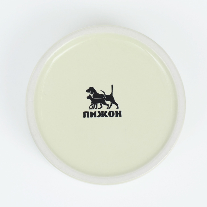 Миски керамические двойные на подставке 2 х 450 мл  28,5 х 15,5 х 7 см, светло-зелёный Миски керамические двойные на подставке 2 х 450 мл  28,5 х 15,5 х 7 см, светло-зелёный