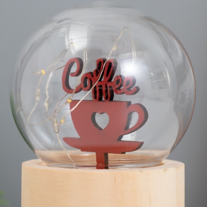 Ночник «Шар-люблю кофе» LED 3хAG10 шар 8см 6,5х6,5х11,5см Ночник «Шар-люблю кофе» LED 3хAG10 шар 8см 6,5х6,5х11,5см