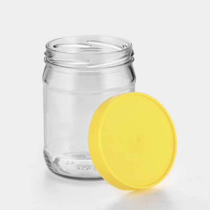 Набор стеклянных банок с жёлтой полимерной крышкой, ТО-82 мм, 450 мл, 6 шт. Набор стеклянных банок с жёлтой полимерной крышкой, ТО-82 мм, 450 мл, 6 шт.