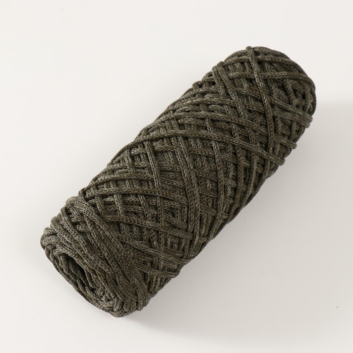 Шнур для вязания 35% хлопок,65% полипропилен 3 мм 85м/160±10 гр ( Хаки/болотный) Шнур для вязания 35% хлопок,65% полипропилен 3 мм 85м/160±10 гр ( Хаки/болотный)
