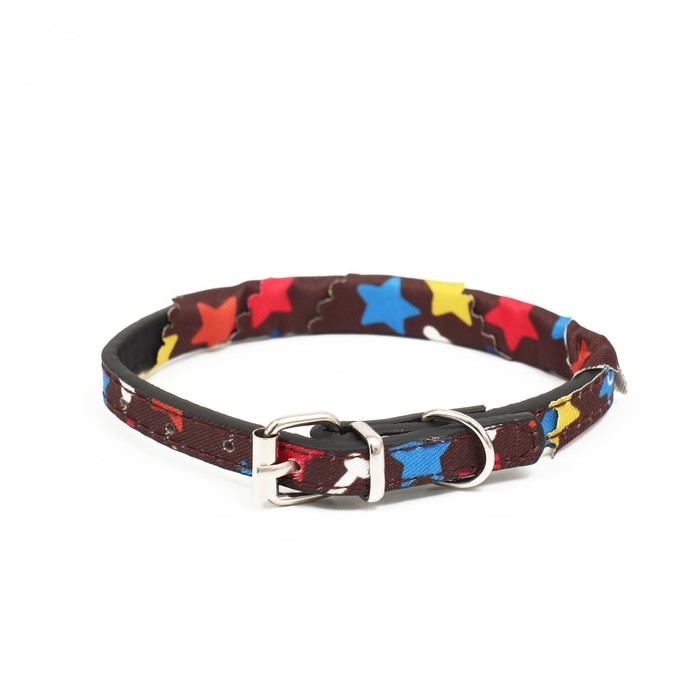 Ошейник с косынкой Ошейник с косынкой "Яркая жизнь", 32 х 1 см, коричневый