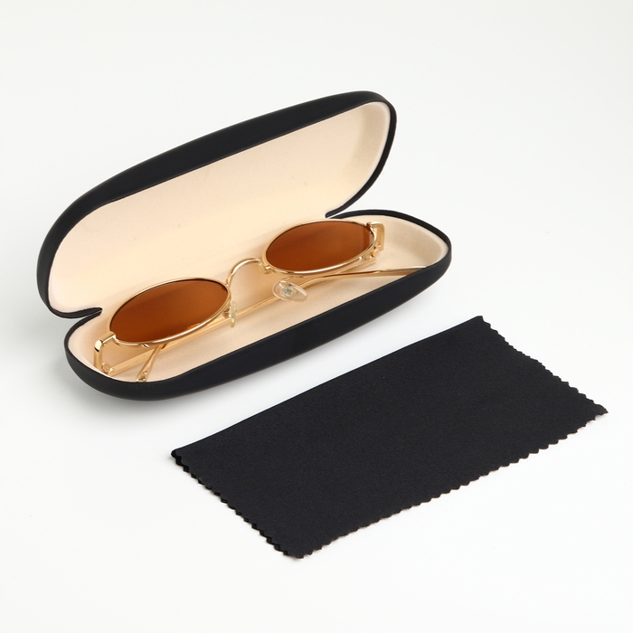 Футляр для очков на хлопушке, длина 16 см, цвет чёрный Футляр для очков на хлопушке, длина 16 см, цвет чёрный