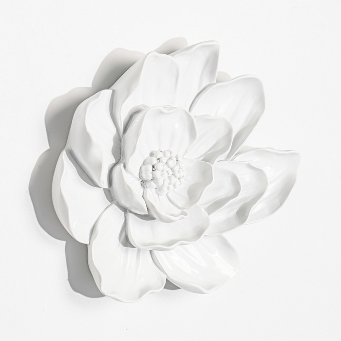 Декор настенный, Декор настенный, "Анемон", 16.5 x 19.5 см, белый