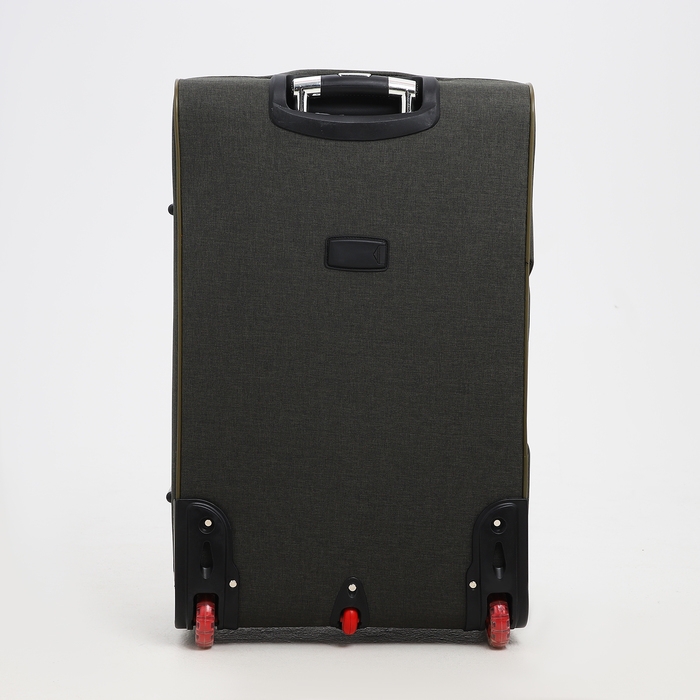 Чемодан большой 95 л (L), отдел на молнии, с расширением, кодовый замок, 3 колеса, 2 наружных кармана, цвет хаки Чемодан большой 95 л (L), отдел на молнии, с расширением, кодовый замок, 3 колеса, 2 наружных кармана, цвет хаки