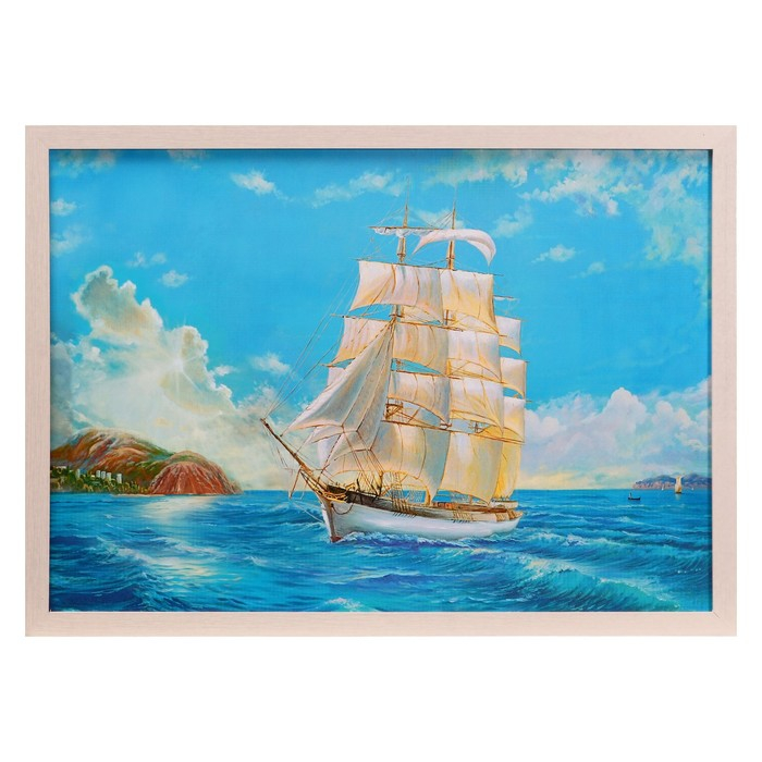 Картина  Картина "Парусник" 56х76см рамка микс