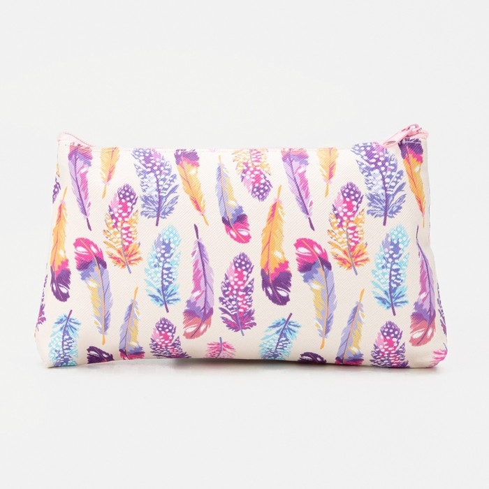 Косметичка на молнии, цвет бежевый/разноцветный Косметичка на молнии, цвет бежевый/разноцветный