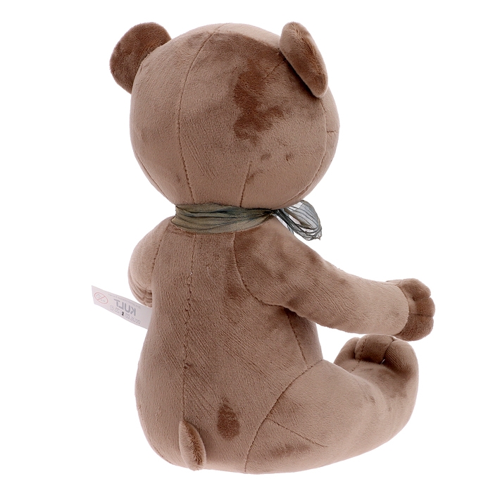 Мягкая игрушка «Медведь Эдди с бантом», цвет бежево-серый, 30 см